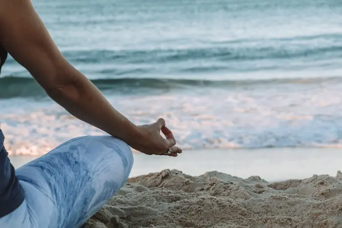 Energy healer in deep meditation during a Shakti Guru healing session